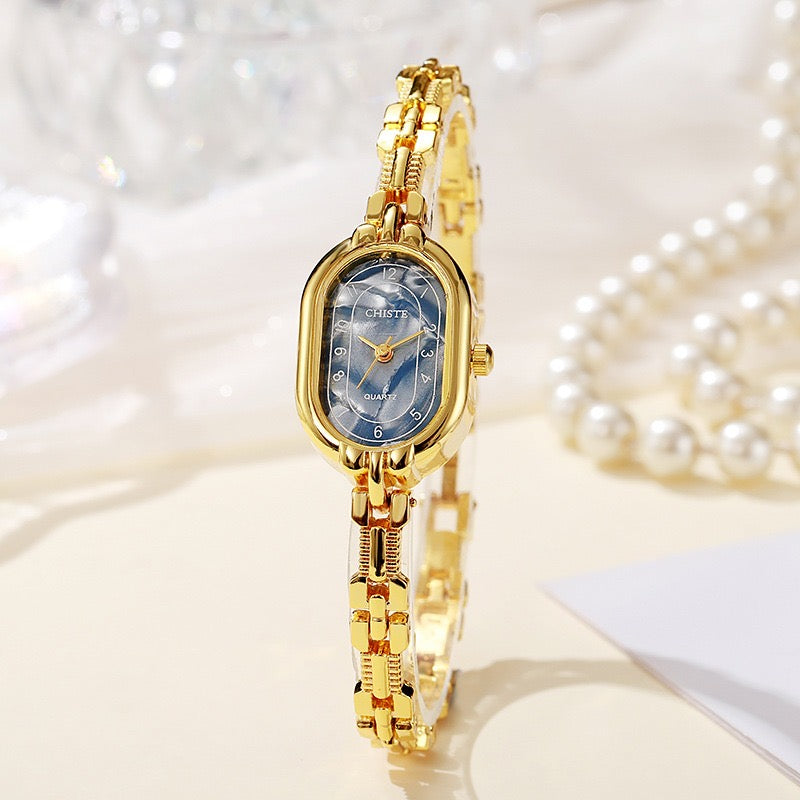 The Celeste Oval Watch (Teal Dial)