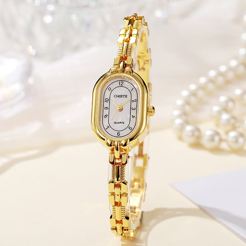 The Celeste Oval Watch (White Dial)