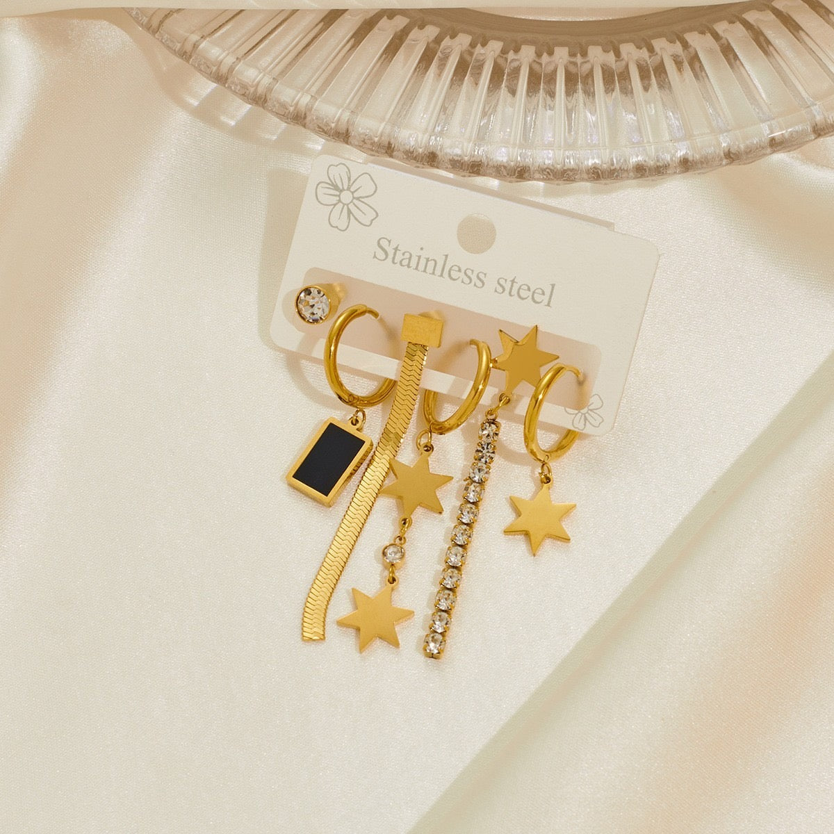 Starlight Drop Huggie Set