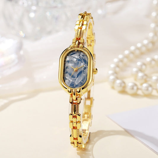 The Celeste Oval Watch (Teal Dial)