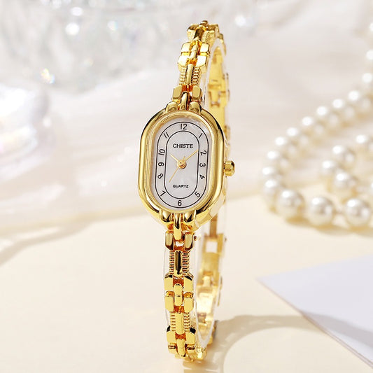 The Celeste Oval Watch (White Dial)