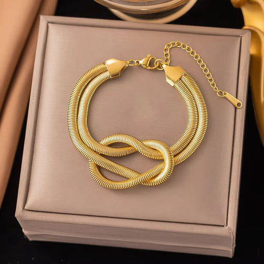4Golden Serpent Knot Bracelet