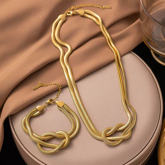 4Golden Serpent Knot Bracelet