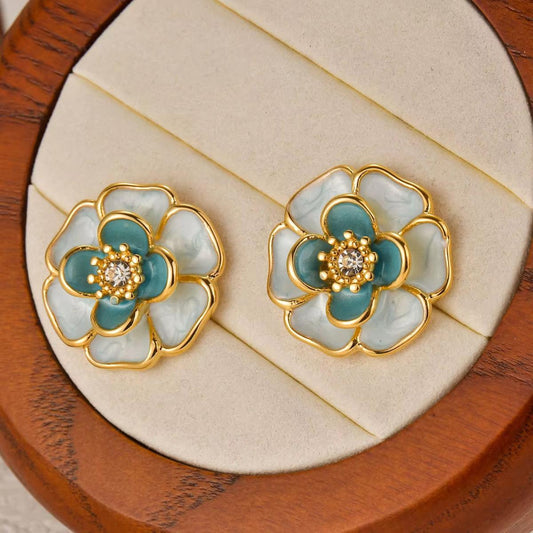 Jade Bloom Studs