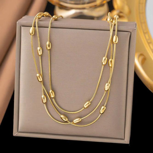Triple Layer Beaded Chain